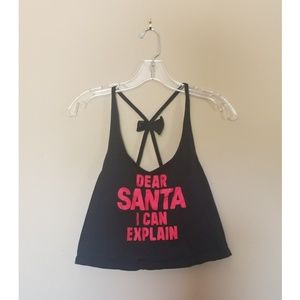 Dear Santa Crop Top with bow
